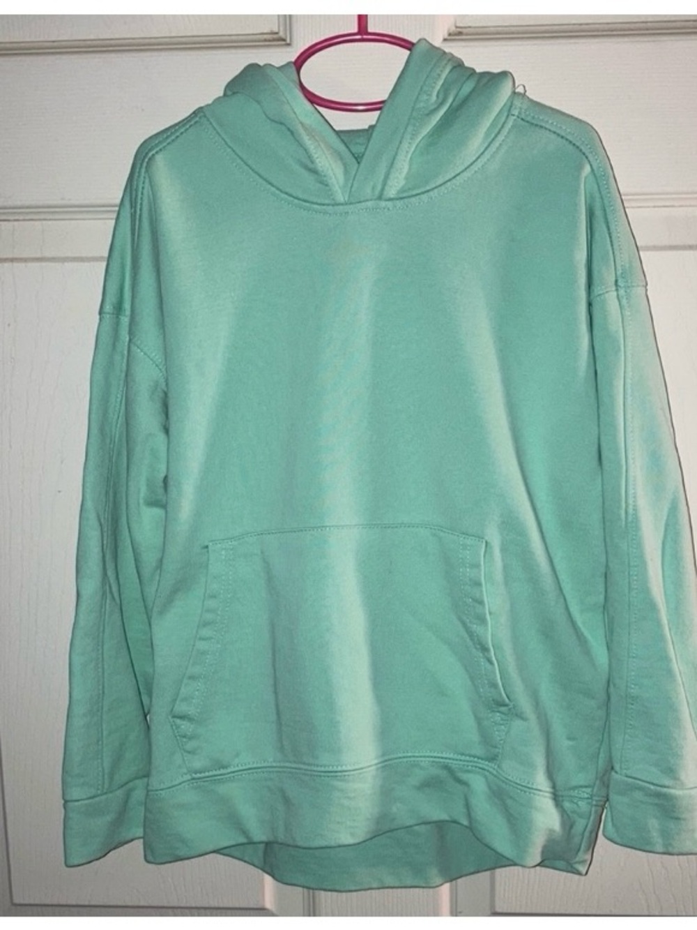Zara Mint Green Hooded Sweatshirt Girls Size 10